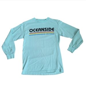 Oceanside California shirt Juniors Size Small blue